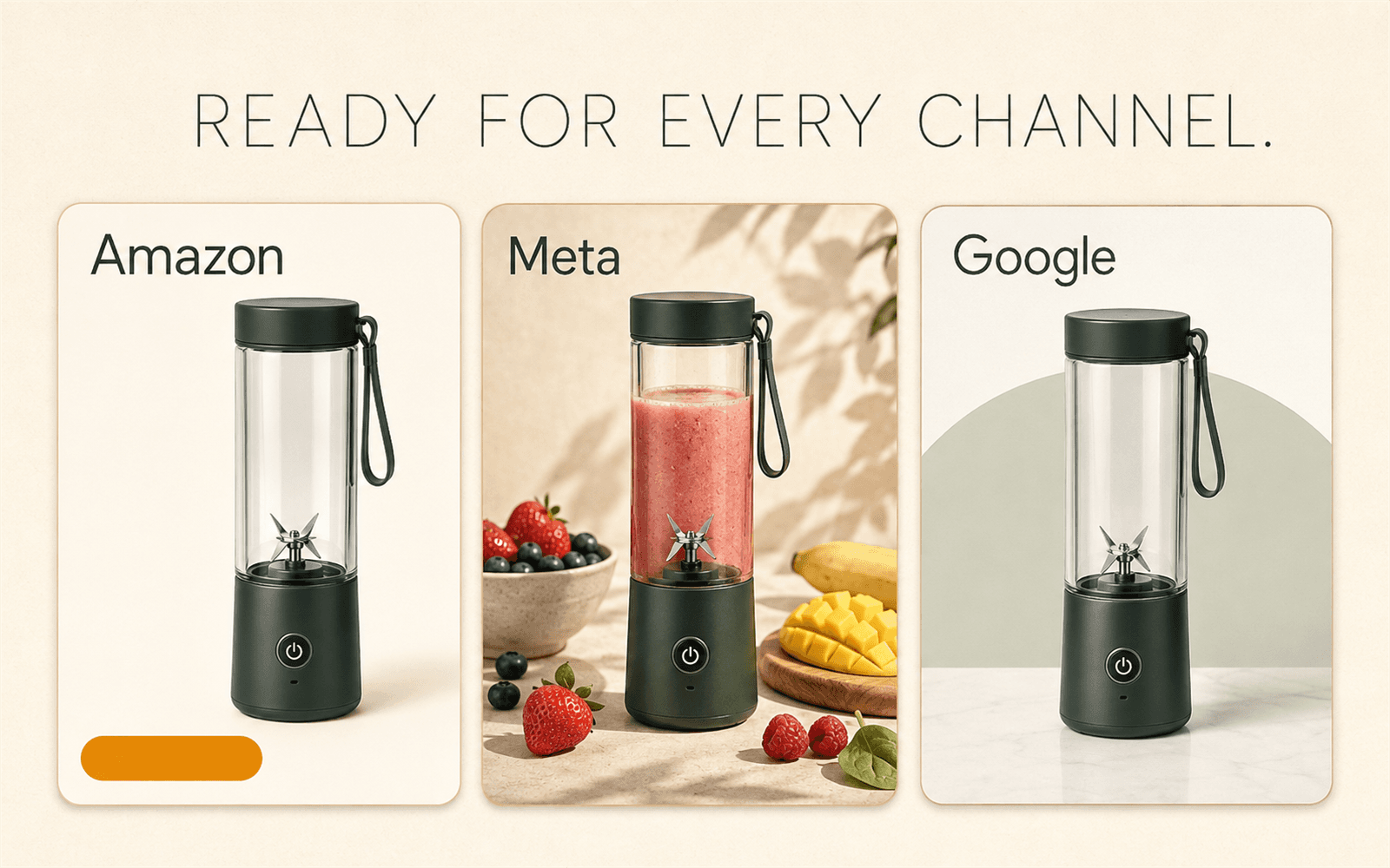 Channel-ready advertising exports for Amazon, Meta, and Google
